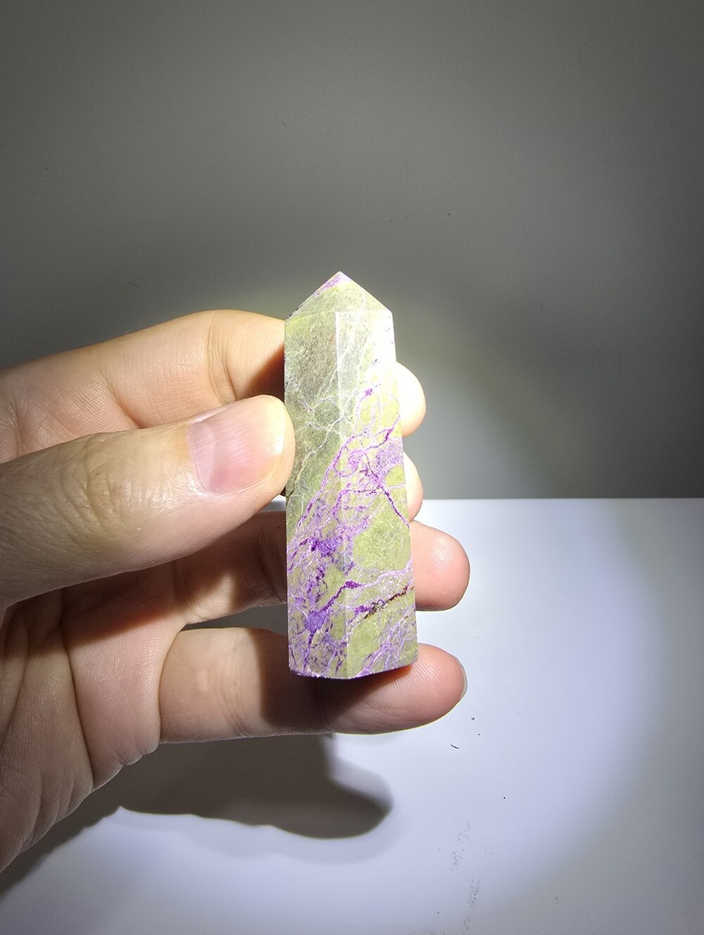 Atlantisite Crystal Tower #E (aka Stichtite and Serpentine)